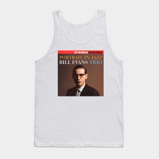 Vintage Bill Jarr Evans Music Trio Portrait Song in Jazz Album Tank Top